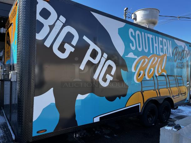 2014 Quality Trailers mobile kitchen, fully equipped, custom graphics, 20'L x 8'5"W, in 100% working condition.