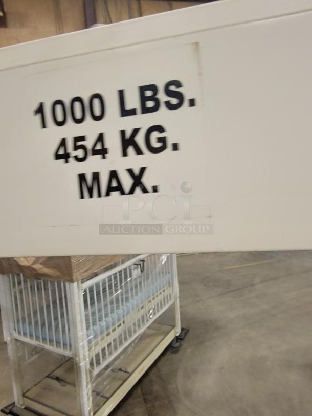 Columbus McKinnon Assist 1000 lift system, 1000 lbs capacity label shown, for heavy-duty tasks, professional-grade condition.