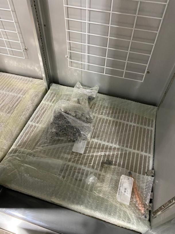 BRAND NEW! OUT OF THE BOX! Leader Commercial White Stainless Steel Solid 3 Door Reach In Freezer! With Poly Coated Wire Racks! - Image 6 of 9
