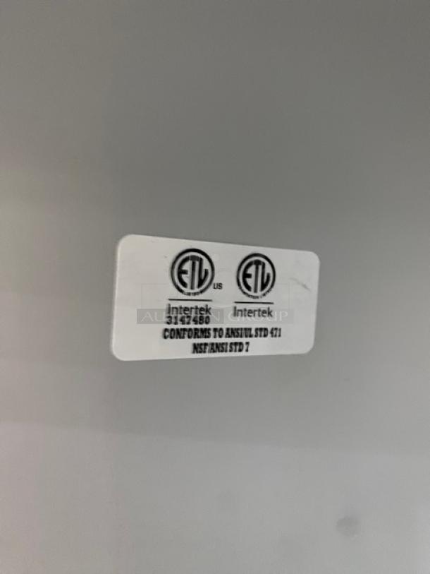 BRAND NEW! OUT OF THE BOX! Leader Commercial White Stainless Steel Solid 3 Door Reach In Freezer! With Poly Coated Wire Racks! - Image 8 of 9