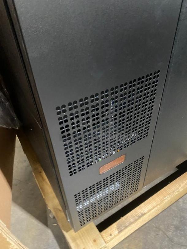 NEW! Micro Matic Pro-Line E-Series Commercial Black 3 Door Refrigerated Back Bar Cooler! With Stainless Steel Worktop! With Lock & Keys! Model: MBB-94 ESN: 8101869696! 115V 1 Phase! - Image 10 of 11