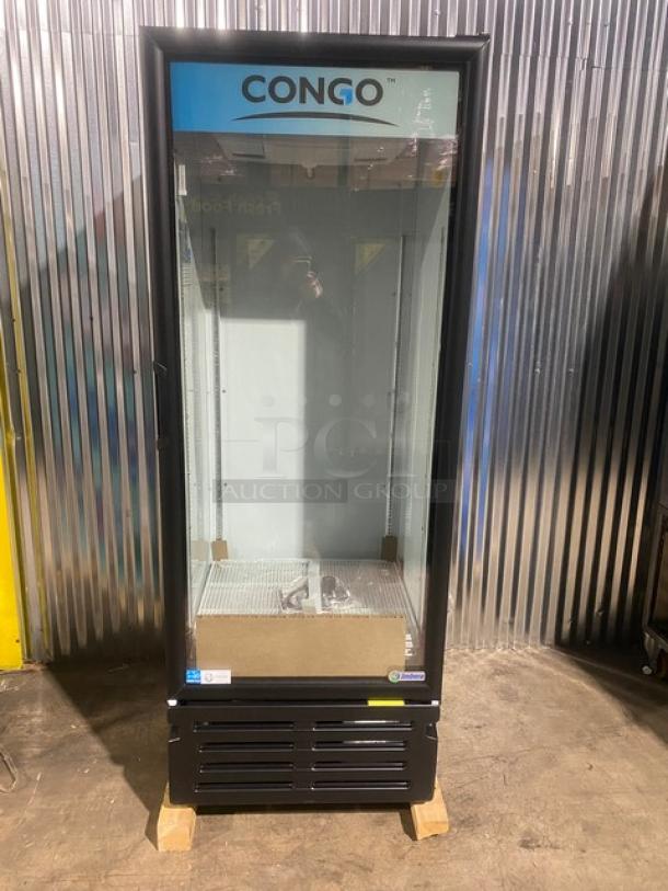 BRAND NEW! Imbera! Late Model! Commercial Black Single Glass Swing Door Reach In Merchandiser Refrigerator! Energy Star Certified! With Poly Coated Wire Racks! Model: G319 R2! 115V! With Legs! - Image 2 of 11