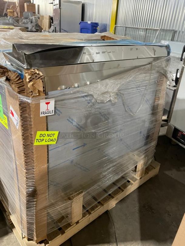 NEW! SCRATCH-N-DENT! Dinex Commercial Stainless Steel 3-Silo Colossus Plate Heater Dispenser! Model: DXPSBH3P! On Casters! - Image 4 of 13