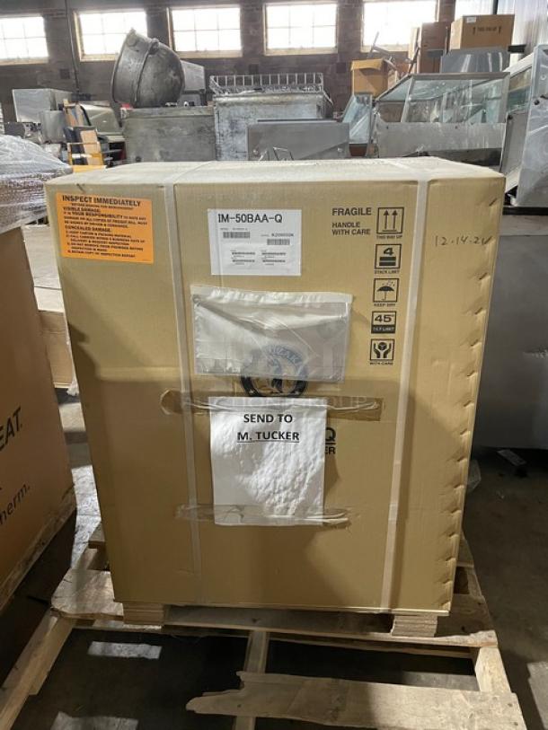 BRAND NEW! Hoshizaki Commercial Stainless Steel Electric Powered Air-Cooled Undercounter Sphere Cube Ice Making Machine/36 Lb. Bin Combo! Model: IM-50BAA-Q SN: K209055K! 115V 1 Phase! - Image 2 of 14