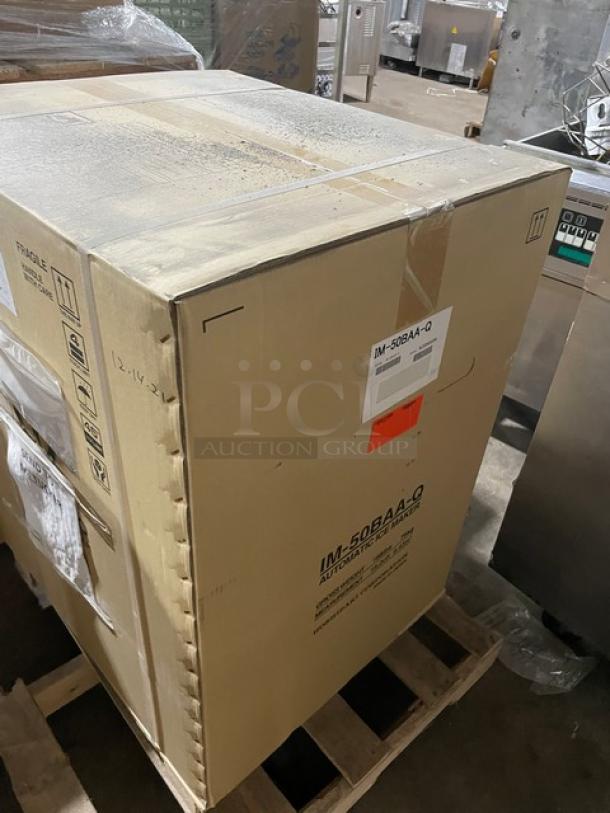 BRAND NEW! Hoshizaki Commercial Stainless Steel Electric Powered Air-Cooled Undercounter Sphere Cube Ice Making Machine/36 Lb. Bin Combo! Model: IM-50BAA-Q SN: K209055K! 115V 1 Phase! - Image 3 of 14