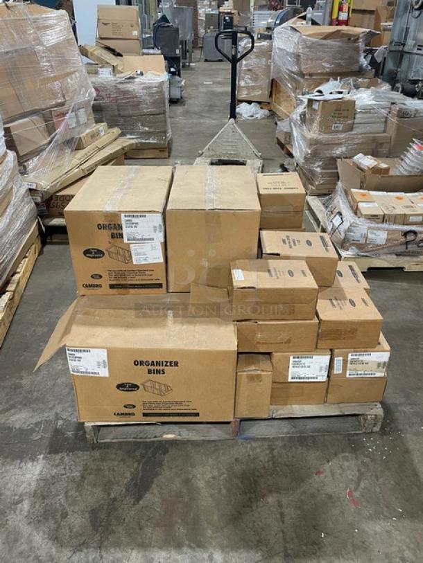 BRAND NEW! MIXED PALLET! Cambro Commercial Speckled Gray 12"x5" Versa Organizer Bin! Model: 5412CBP480! With Cambro H-Pan Series Commercial Amber 1/4-Size 2.5" Deep High-Heat Food Pan! Model: 42HP150! With Cambro H-Pan Series Commercial Amber 1/4-Size 6" Deep High-Heat Food Pan! Model: 46HP150! With Cambro Camwear Series Commercial Black 1/6-Size Food Pan Lid/Cover! Model: 60CWCH110! & More! 72X Your Bid! - Image 3 of 11