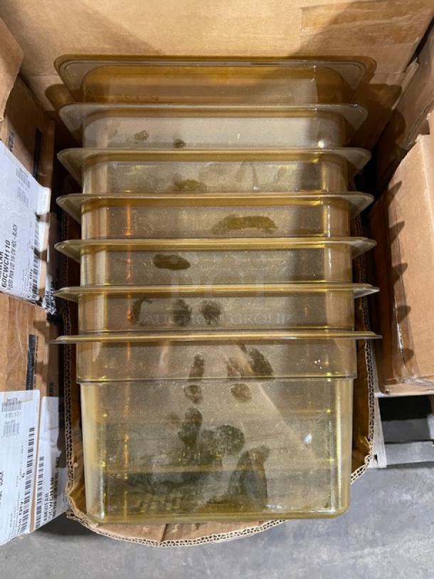 BRAND NEW! MIXED PALLET! Cambro Commercial Speckled Gray 12"x5" Versa Organizer Bin! Model: 5412CBP480! With Cambro H-Pan Series Commercial Amber 1/4-Size 2.5" Deep High-Heat Food Pan! Model: 42HP150! With Cambro H-Pan Series Commercial Amber 1/4-Size 6" Deep High-Heat Food Pan! Model: 46HP150! With Cambro Camwear Series Commercial Black 1/6-Size Food Pan Lid/Cover! Model: 60CWCH110! & More! 72X Your Bid! - Image 5 of 11