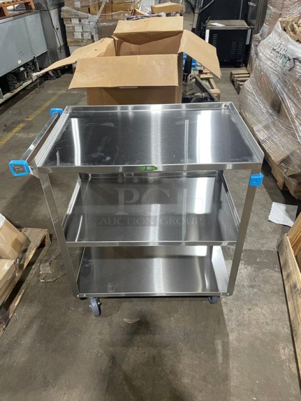BRAND NEW! Lakeside Commercial Stainless Steel Medium Duty 3-Tier Utility/Bussing Cart! With 500 Lb. Capacity! With Raised Ledges! Model: 422! On Casters! - Image 7 of 8