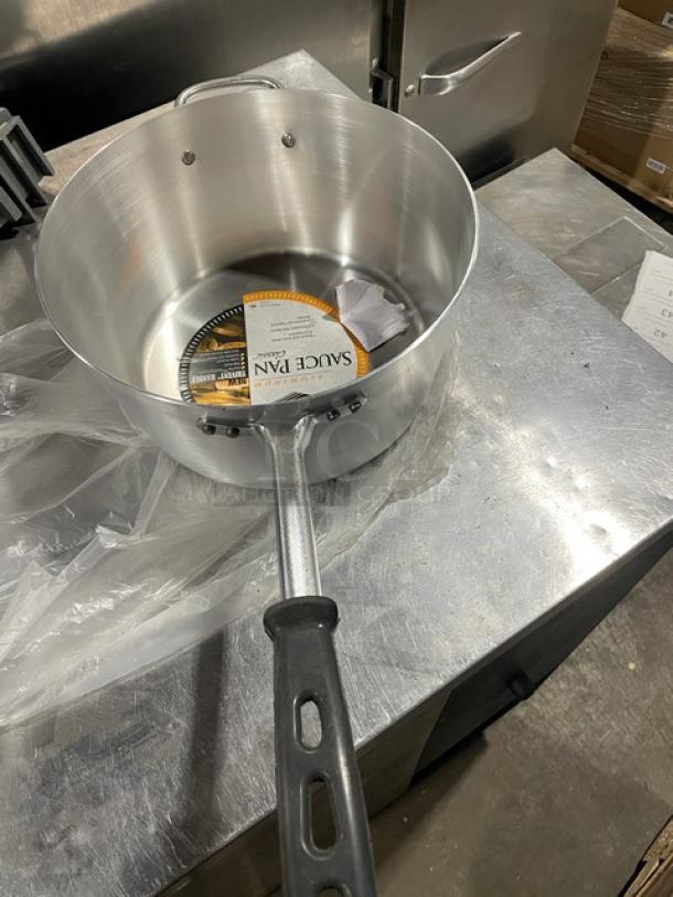 BRAND NEW! MIXED PALLET! Vollrath Super Pan V Series Commercial Stainless Steel Full-Size 4" Deep Anti-Jam Perforated Steam Pan! Model: 30043! With Vollrath Commercial Stainless Steel 1.25 Oz. Squeeze Disher/Scooper! Model: 47156! With Choice Commercial Stainless Steel 8 Qt. Mixing Bowl! Model: 407SSMXB38! With Nemco Commercial 1" Square Cut Replacement Blade Set! Model: 536-4! With Taylor Commercial Indoor/Outdoor Stick On Thermometer! Model: 5380N! With Winco Commercial Clear 32 Oz. Scoop! Model: PS-32! With Winco Commercial Aluminum 5.5 Qt. Fryer/Pasta Pan! Model: ALSP-5! With Update International Commercial Yellow Foldable "Wet Floor" Sign! Model: WFC-27! With Rubbermaid WaveBrake Series Commercial Yellow 35 Qt. Mobile Mop Bucket! With Casters! Model: 2064914! With Vollrath Wear-Ever Series Commercial Tapered Aluminum 10 Qt. Saucepan! Model: 68310! & MUCH MORE! 80X Your Bid! - Image 9 of 11