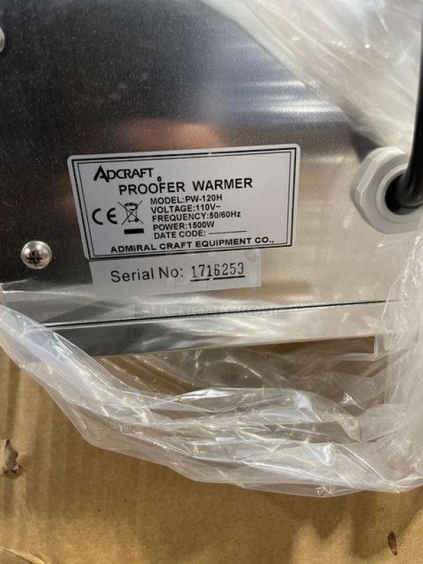 BRAND NEW! AdCraft Commercial Stainless Steel Electric Powered Heated Proofer/Warmer Control Drawer! Model: PW-120H SN: 1716253! 110V! - Image 4 of 6