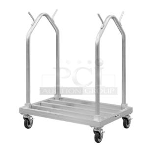 BRAND NEW! New Age Industries Commercial Aluminum Double-Sided Mat Cart! Model: 51087! On Casters!