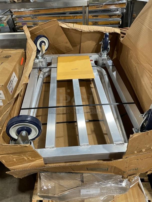 BRAND NEW! New Age Industries Commercial Aluminum Double-Sided Mat Cart! Model: 51087! On Casters! - Image 4 of 7