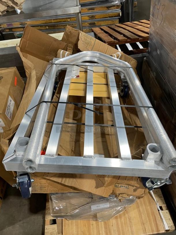 BRAND NEW! New Age Industries Commercial Aluminum Double-Sided Mat Cart! Model: 51087! On Casters! - Image 5 of 7