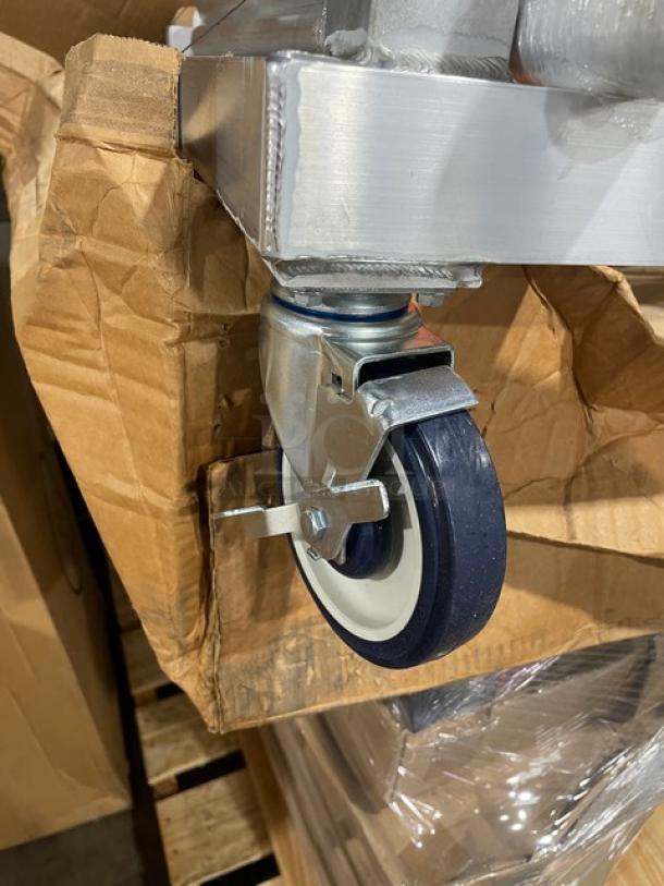 BRAND NEW! New Age Industries Commercial Aluminum Double-Sided Mat Cart! Model: 51087! On Casters! - Image 6 of 7