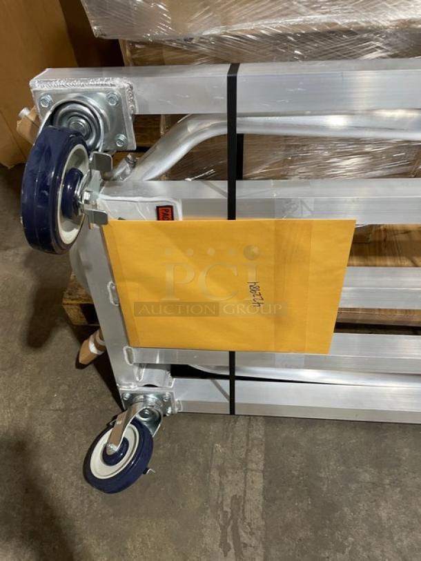 BRAND NEW! New Age Industries Commercial Aluminum Double-Sided Mat Cart! Model: 51087! On Casters! - Image 7 of 7
