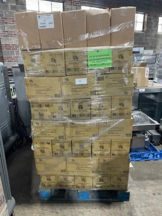 BRAND NEW! MIXED PALLET! Sterling Commercial White 6.5” 100% Compostable Knife! 50 Per Bag! 20 Bags Per Case! Model: MM-GP3KN651M! With Paterson Pacific Parchment Commercial Black 2-Ply Dinner Napkin! 1,000 Per Case! Model: NG01046! 122X Your Bid!