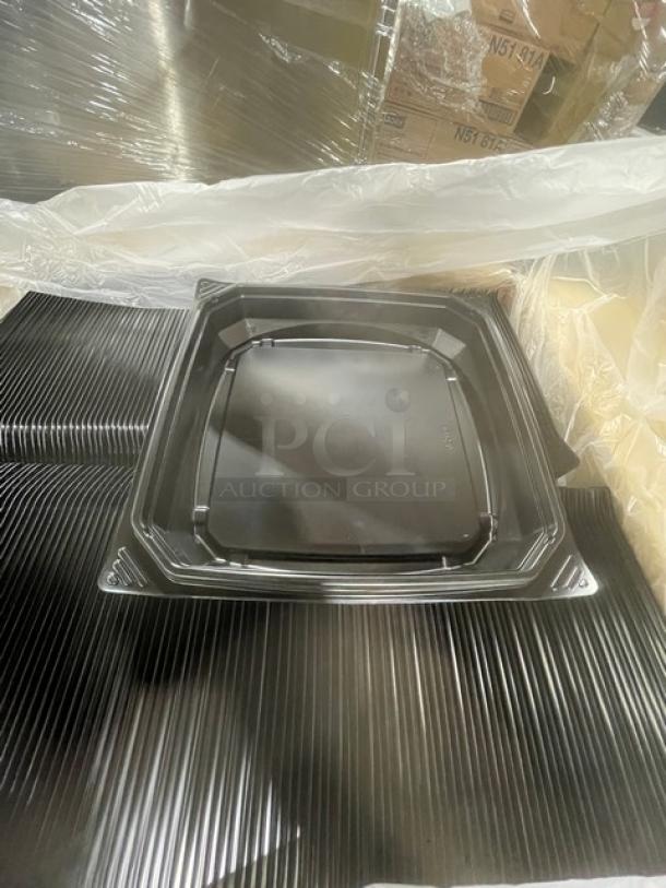 BRAND NEW! FULL PALLET! Direct Pack Commercial Black 10"x10" Microwavable Take-Out/Entrée Container Base! 220 Per Case! Model DPI-10-PP-B! 28X Your Bid! - Image 6 of 7