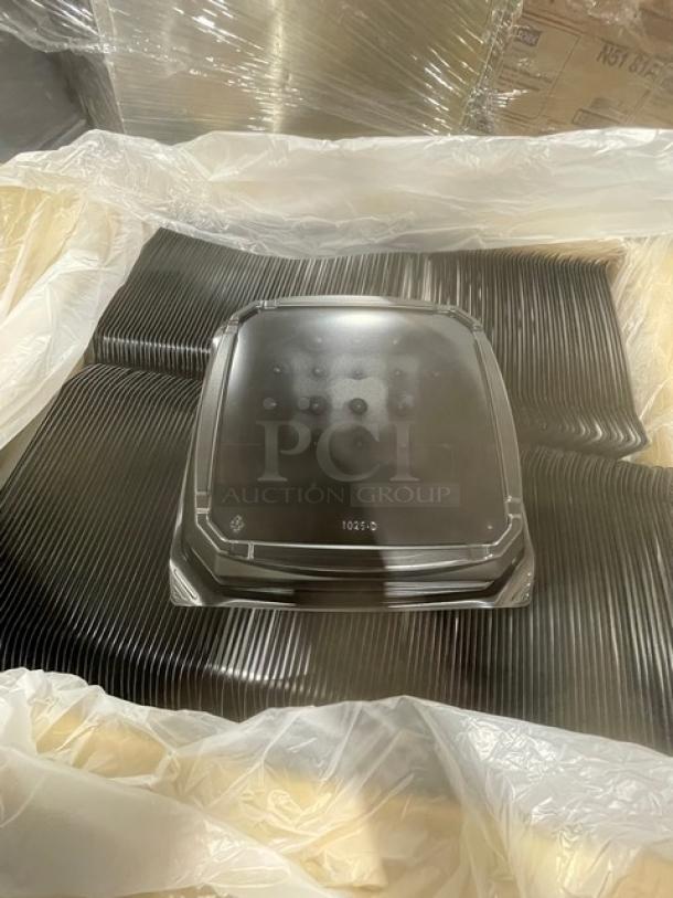 BRAND NEW! FULL PALLET! Direct Pack Commercial Black 10"x10" Microwavable Take-Out/Entrée Container Base! 220 Per Case! Model DPI-10-PP-B! 28X Your Bid! - Image 7 of 7