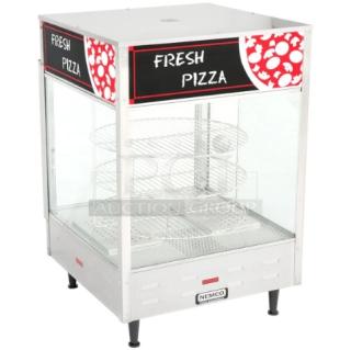 BRAND NEW! Nemco Commercial Stainless Steel Electric Powered Countertop 3-Tier Heated Pizza Merchandiser Display Case! With 18