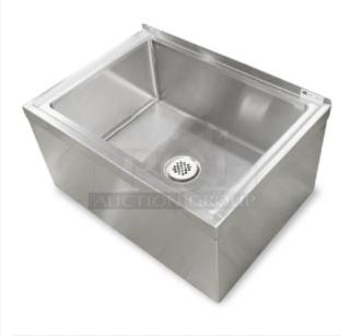 BRAND NEW! John Boos Commercial Stainless Steel Floor Mounted 20"x16" Single Compartment 6" Deep Mop Sink!