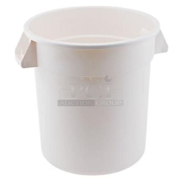 BRAND NEW! Winco Commercial White Round 10 Gal. Trash Can/Cover Combo! Model: PTC-10W/PTCL-10W! 4X Your Bid! - Image 1 of 10
