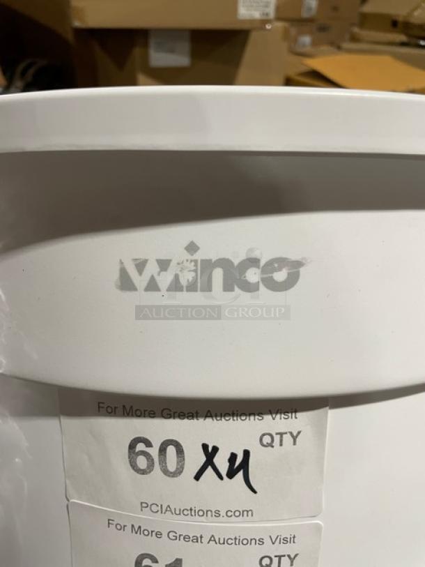 BRAND NEW! Winco Commercial White Round 10 Gal. Trash Can/Cover Combo! Model: PTC-10W/PTCL-10W! 4X Your Bid! - Image 9 of 10