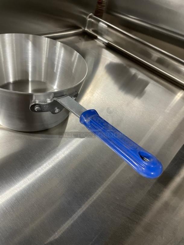 BRAND NEW! Vollrath Wear-Ever Series Commercial Tapered Aluminum 3.75 Qt. Saucepan! With Blue Grip Handle! Model: 434312! 3X Your Bid! - Image 8 of 8