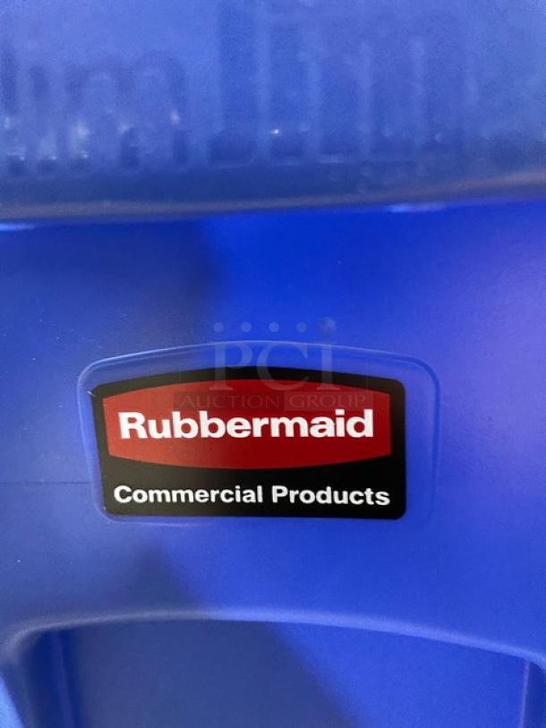 BRAND NEW! OUT OF THE BOX! Rubbermaid Slim Jim Series Commercial Blue Rectangular 16 Gal. Trash/Waste Bin! Model: 1971257! 2X Your Bid! - Image 7 of 8