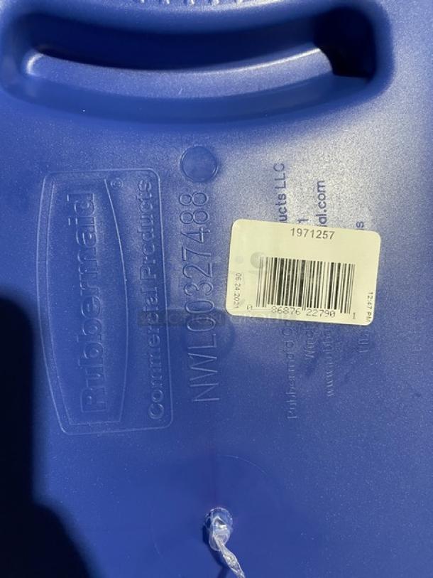 BRAND NEW! OUT OF THE BOX! Rubbermaid Slim Jim Series Commercial Blue Rectangular 16 Gal. Trash/Waste Bin! Model: 1971257! 2X Your Bid! - Image 8 of 8