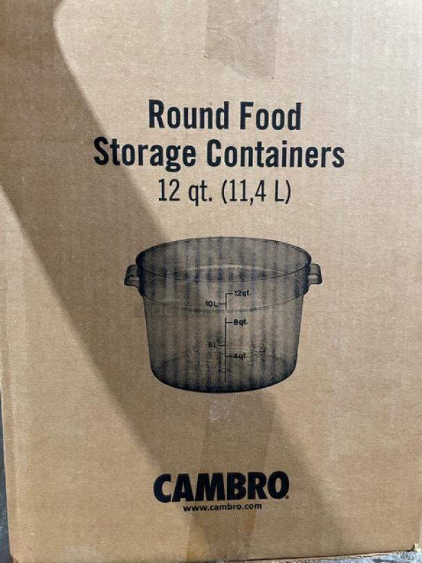 BRAND NEW! Cambro Commercial White Round 12 Qt. Food Storage Container! Model: RFS12148! 6X Your Bid! - Image 5 of 6