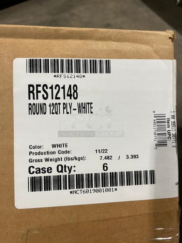 BRAND NEW! Cambro Commercial White Round 12 Qt. Food Storage Container! Model: RFS12148! 6X Your Bid! - Image 6 of 6
