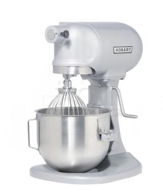 BRAND NEW! Hobart Commercial Gray Electric Powered Countertop/Stand/Bench Heavy-Duty Gear Driven 5 Qt. Planetary Mixer! With Flat Beater, Wire Whip & Dough Hook Attachments! With Stainless Steel Mixing Bowl! Model: N50-60 SN: 311649920! - Item #1193882