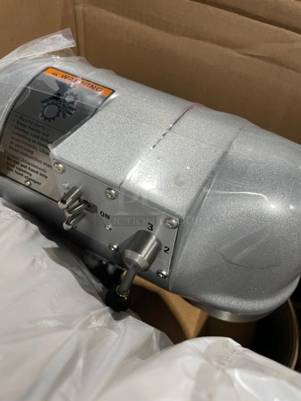 BRAND NEW! Hobart Commercial Gray Electric Powered Countertop/Stand/Bench Heavy-Duty Gear Driven 5 Qt. Planetary Mixer! With Flat Beater, Wire Whip & Dough Hook Attachments! With Stainless Steel Mixing Bowl! Model: N50-60 SN: 311649920! - Image 7 of 10