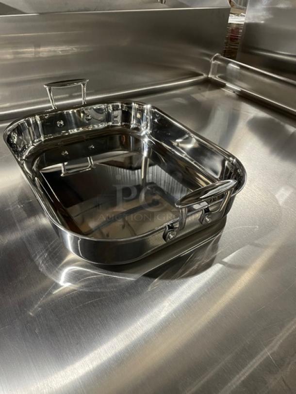 BRAND NEW! TableCraft Commercial Stainless Steel Rectangular 6 Qt. Roasting Pan! With Handles! Model: CW2032! 4X Your Bid! - Image 6 of 10