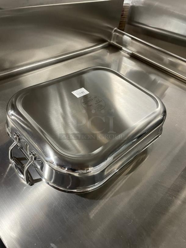 BRAND NEW! TableCraft Commercial Stainless Steel Rectangular 6 Qt. Roasting Pan! With Handles! Model: CW2032! 4X Your Bid! - Image 7 of 10