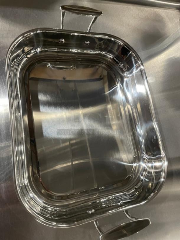 BRAND NEW! TableCraft Commercial Stainless Steel Rectangular 6 Qt. Roasting Pan! With Handles! Model: CW2032! 4X Your Bid! - Image 8 of 10