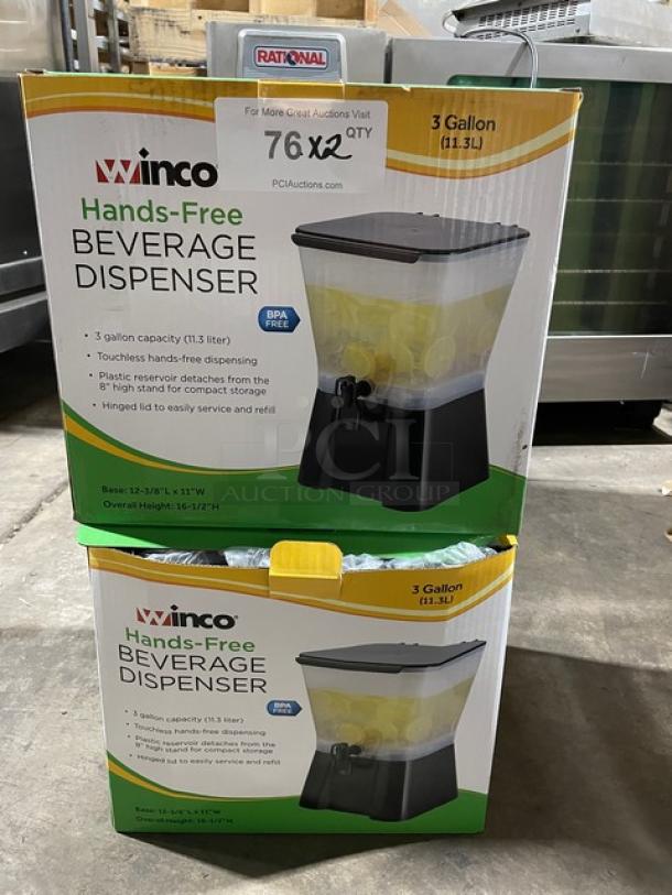 BRAND NEW! Winco Commercial Black 3 Gal. Countertop Hands-Free Square Beverage Dispenser! With Stain-Resistant Server! Model: PBD-3SK! 2X Your Bid! - Image 2 of 6