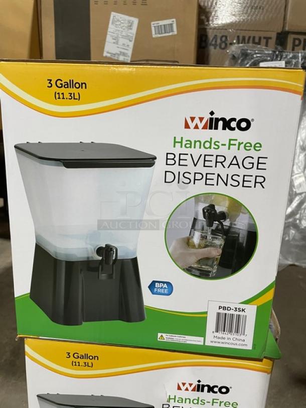 BRAND NEW! Winco Commercial Black 3 Gal. Countertop Hands-Free Square Beverage Dispenser! With Stain-Resistant Server! Model: PBD-3SK! 2X Your Bid! - Image 4 of 6
