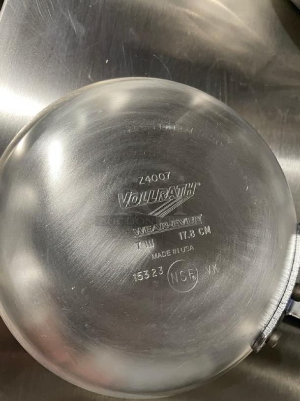 BRAND NEW! Vollrath Wear-Ever Series Commercial Aluminum 7” Round Fry Pan! With CeramiGuard-II Non-Stick Coating! With Blue Grip Handle! Model: Z4007! 4X Your Bid! - Image 8 of 10
