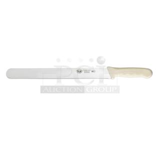 BRAND NEW! Winco Stal Series Commercial High Carbon German Steel 12” Slicer Knife! With White Grip Handle! Model: KWP-122! 3X Your Bid! - Item #1193898