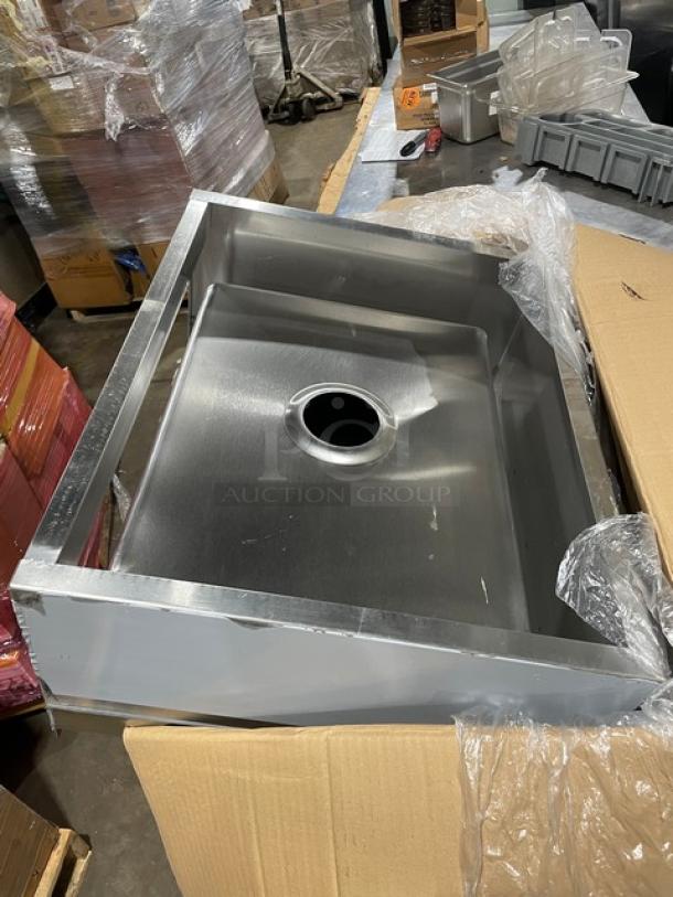 BRAND NEW! John Boos Commercial Stainless Steel Floor Mounted 20"x16" Single Compartment 6" Deep Mop Sink! - Image 6 of 8