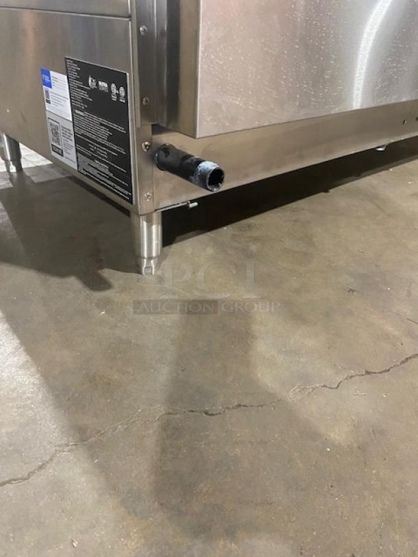 NEW! SCRATCH-N-DENT! CPG Ultra Series Commercial Stainless Steel Natural Gas Powered Countertop 48" Chrome Plated Flat Griddle! With Thermostatic Controls! With Back & Side Splash! Model: 351GTUCPG48N SN: 2311008118! On Legs! - Image 8 of 9
