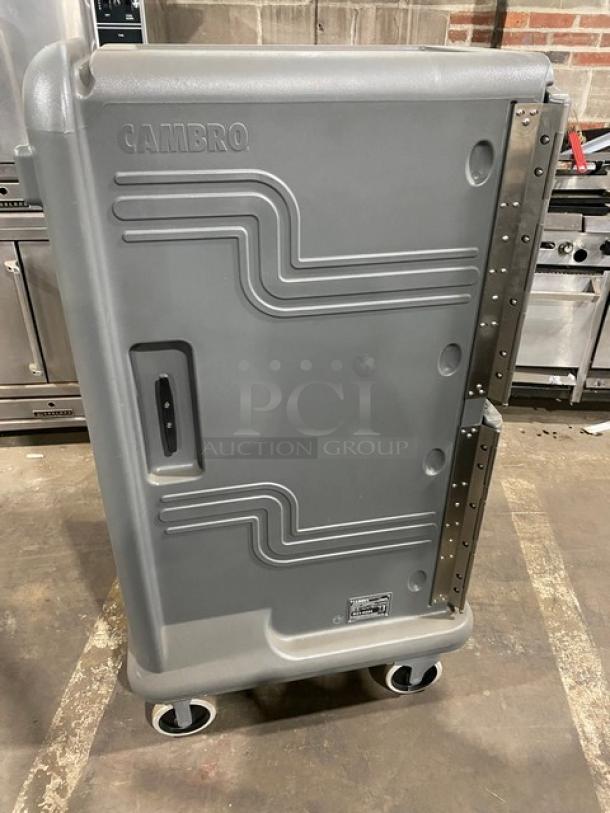 NEW! OUT OF THE BOX! Cambro Pro Cart Ultra Series Commercial Charcoal Gray Non-Electric Insulated Pan Carrier! With 2-Passive Compartments! On Casters! - Image 3 of 8