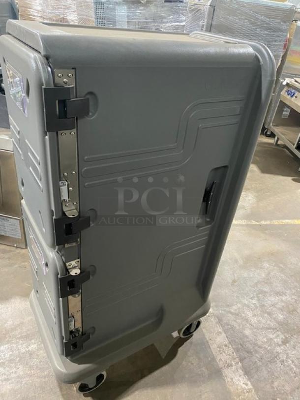 NEW! OUT OF THE BOX! Cambro Pro Cart Ultra Series Commercial Charcoal Gray Non-Electric Insulated Pan Carrier! With 2-Passive Compartments! On Casters! - Image 5 of 8