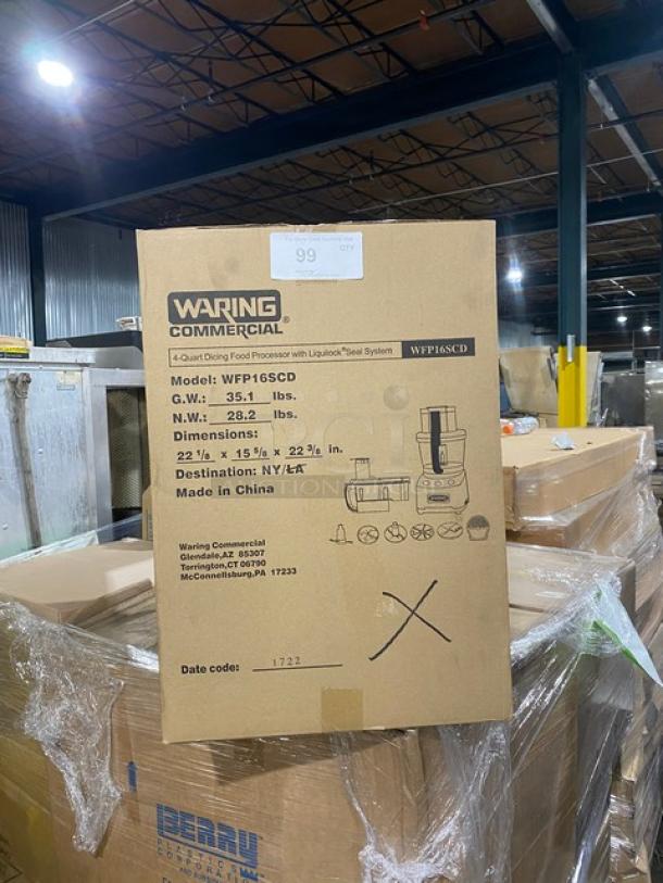 BRAND NEW! Waring Commercial Electric Powered Countertop 4 Qt. Dice Combination Food Processor! With Liquilock Seal System! With Continuous Feed Attachment & Discs! Model: WFP16SCD! - Image 2 of 8