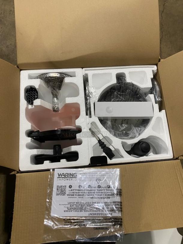 BRAND NEW! Waring Commercial Electric Powered Countertop 4 Qt. Dice Combination Food Processor! With Liquilock Seal System! With Continuous Feed Attachment & Discs! Model: WFP16SCD! - Image 6 of 8