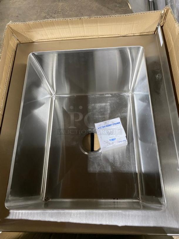 BRAND NEW! Winholt Commercial Stainless Steel Single Compartment Mop Sink! With 2" Back Splash! With Drain Basket! - Image 2 of 6