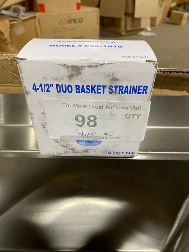 BRAND NEW! Winholt Commercial Stainless Steel Single Compartment Mop Sink! With 2" Back Splash! With Drain Basket! - Image 6 of 6