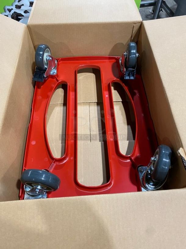 BRAND NEW! Cambro Commercial Hot Red Heavy-Duty Compact Cam-GoBox Camdolly! Model: CDC300358! On Casters! 2X Your Bid! - Image 2 of 4