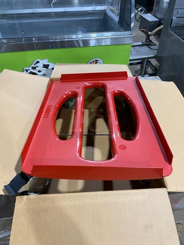 BRAND NEW! Cambro Commercial Hot Red Heavy-Duty Compact Cam-GoBox Camdolly! Model: CDC300358! On Casters! 2X Your Bid! - Image 3 of 4